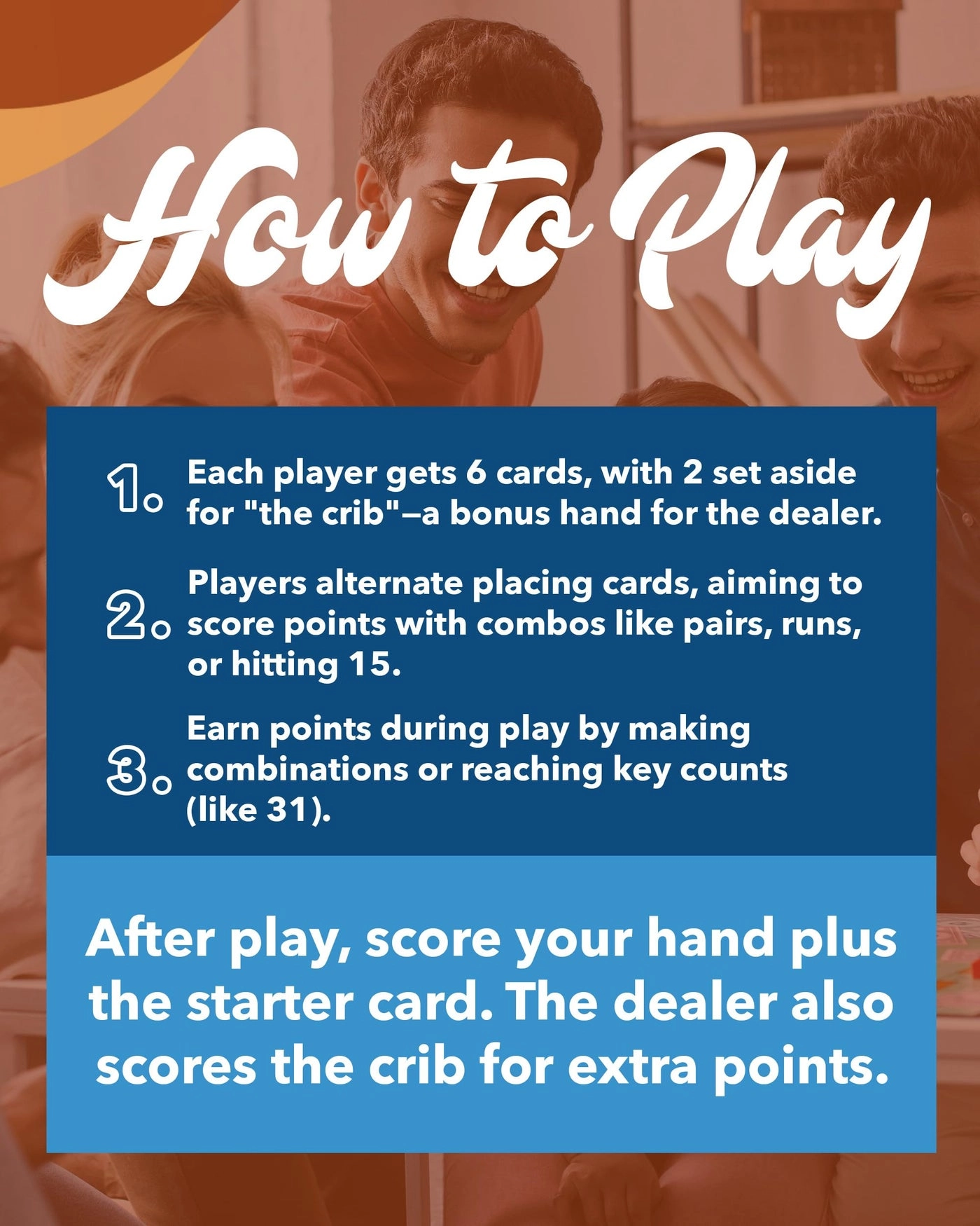 Cribbage Board - Wooden Black Stained 3 Track