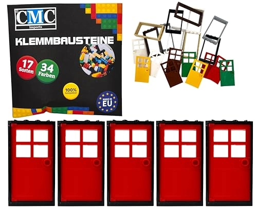 Door Frame - Beige 5 pcs + Door Leaf - Green