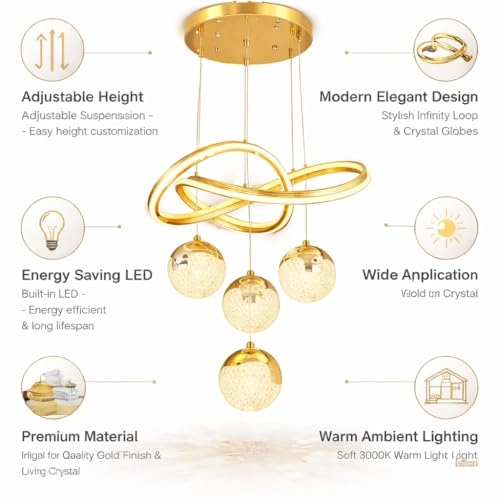 Infinity Ring Chandelier - Dimmable