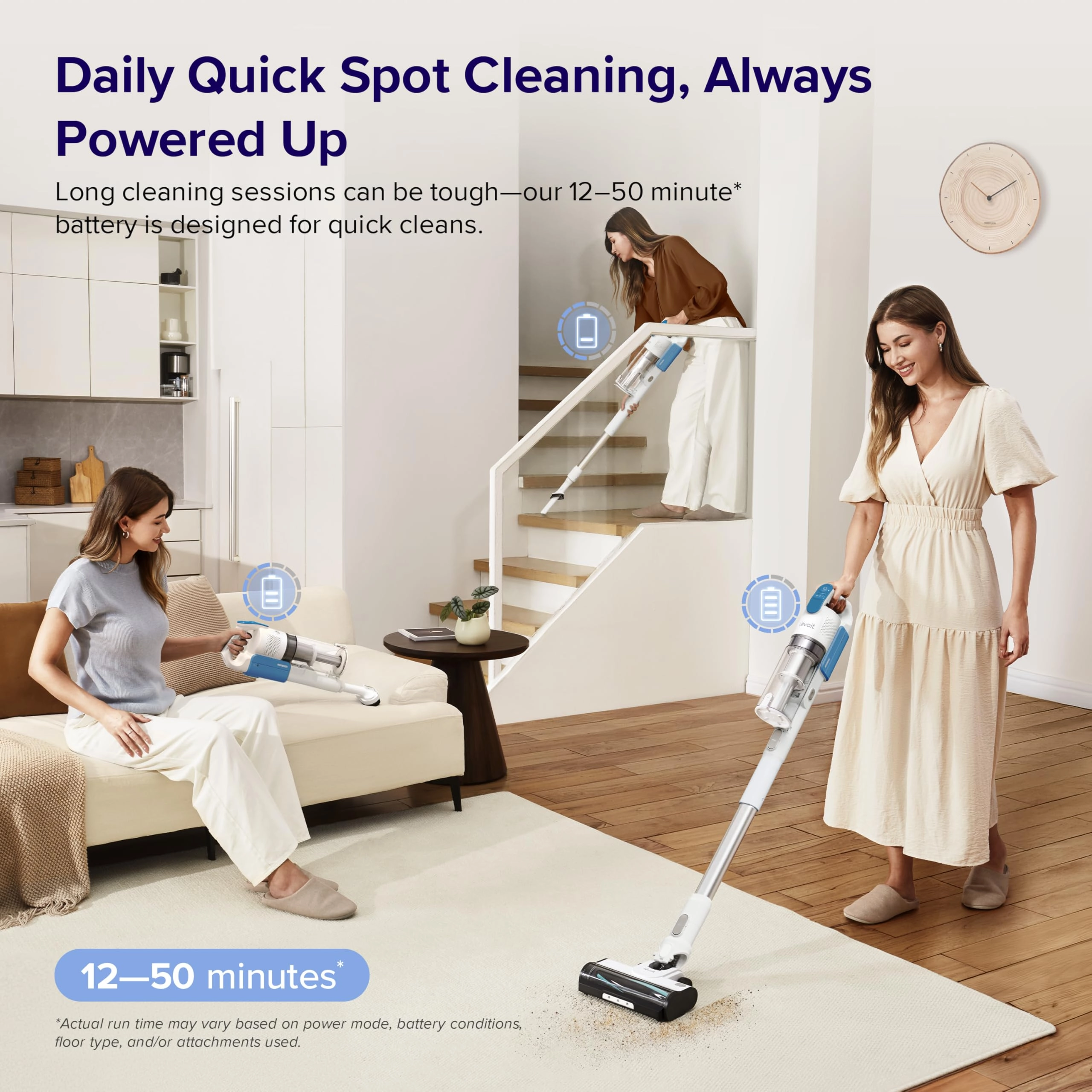 LSV-V201-WUK - Cordless Stick Vacuum Cleaner 50 minutes