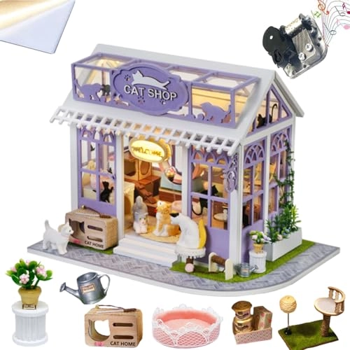 Miniature Wooden Dollhouse Furniture Kit - Creative Room 1:24