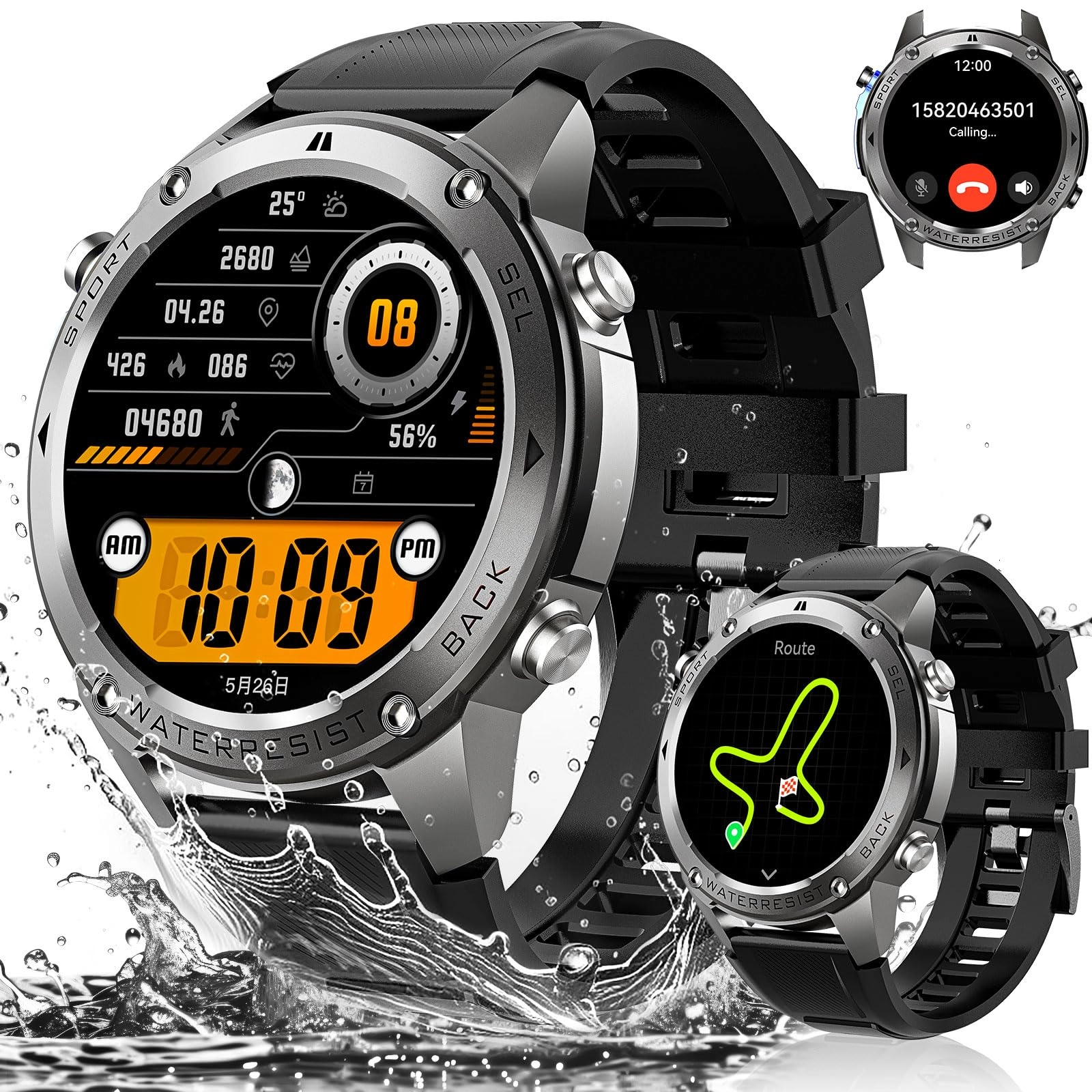 EIGIIS GPS Smart Watch Stainless Steel GPS