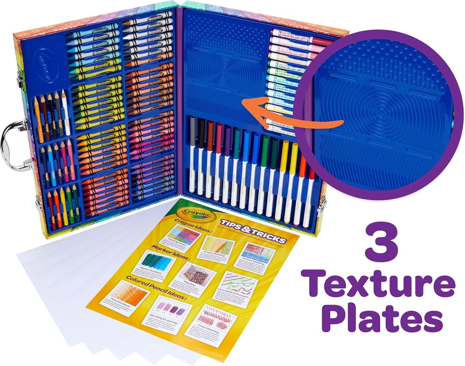 Imagination Art Set - 115 piece(s) 14 Washable Super Tips Markers 15 Short Colored Pencils 14 Washable Pip Squeaks Skinnies Markers 56 Crayons