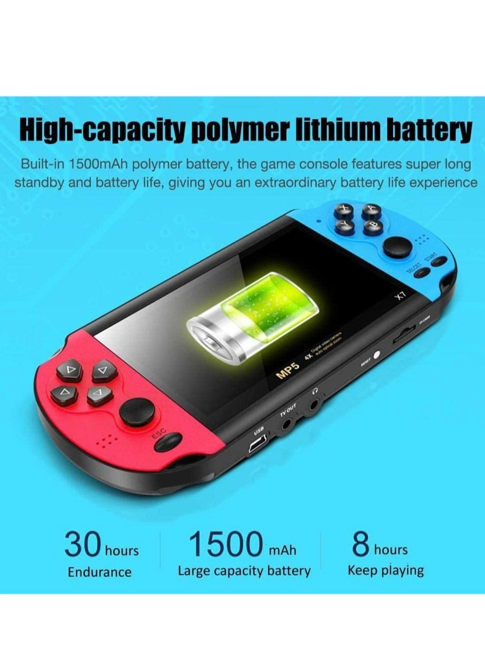 Retro Handheld Game Console - 8GB