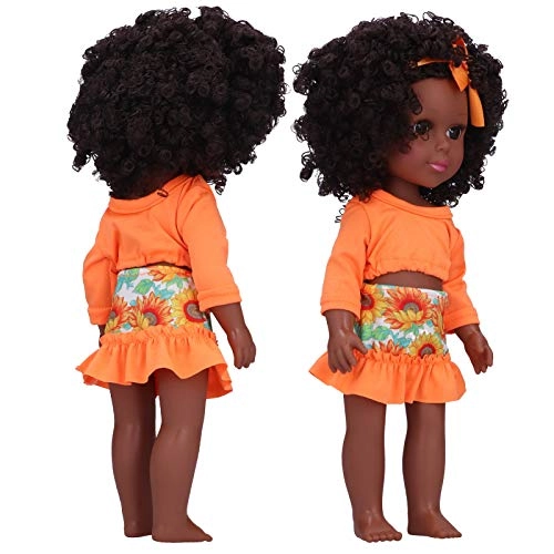 Baby Doll - 14 Inch African Orange and Yellow Flower Skirt