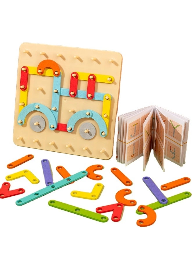 Capstro Wooden Creative Peg Board - 3+ 33 pieces