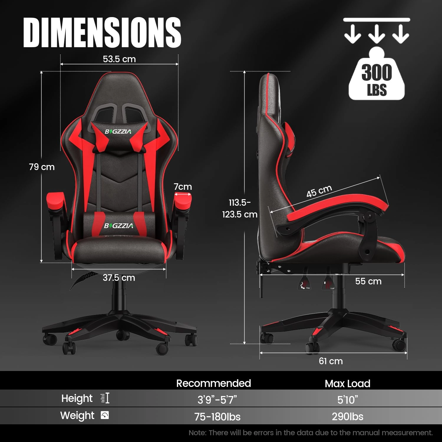 A gaming chair - Adjustable Height Reclining Feature