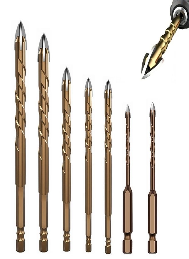 Serplex Power Drill Bits Set - 7Pcs 3mm-12mm Masonry