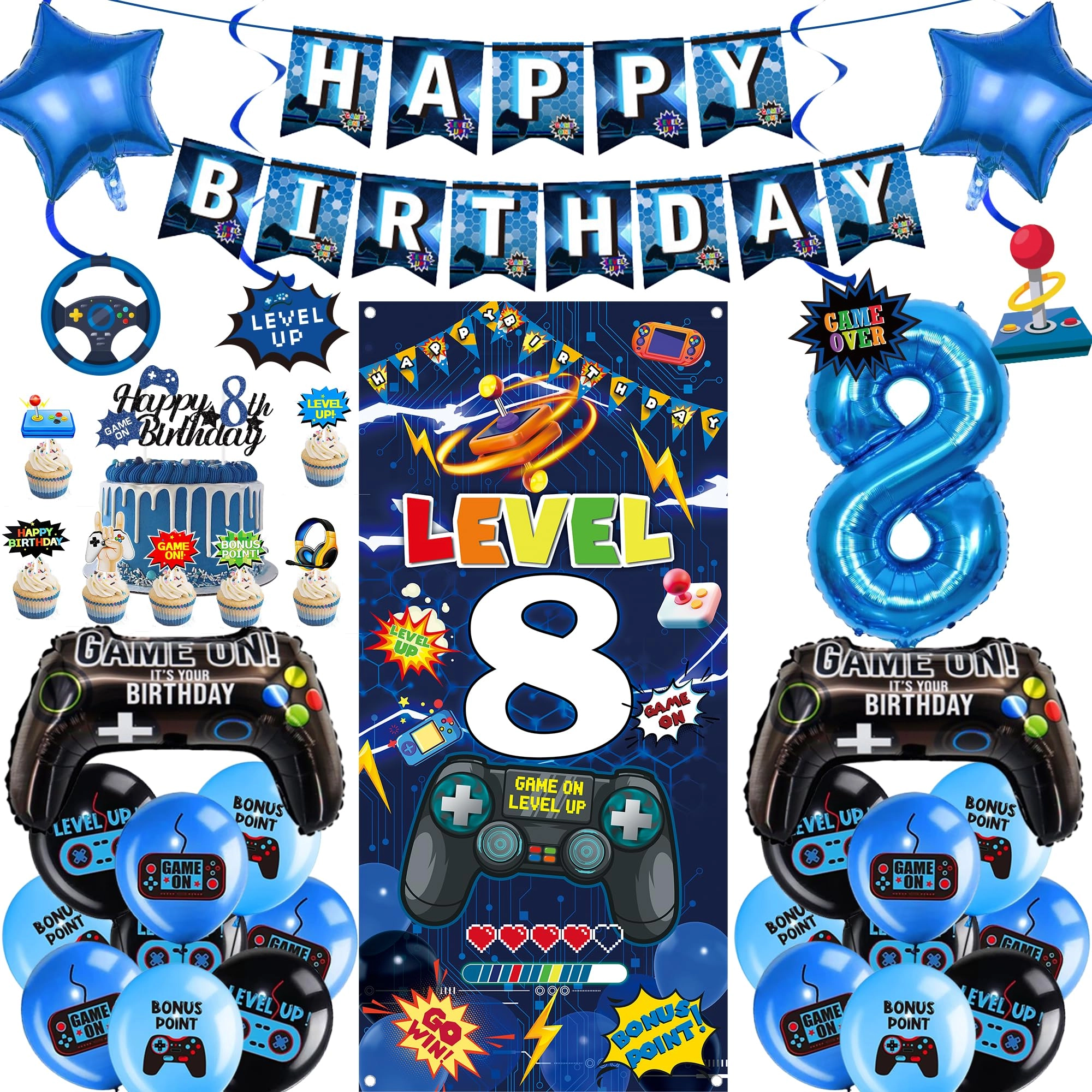 Gaming Birthday Decorations - 41 Pcs