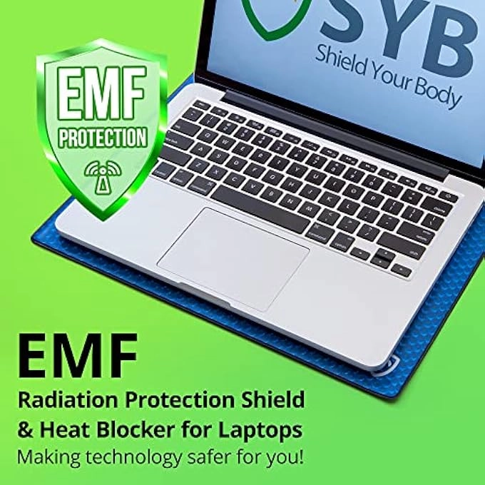 LAPTOP PAD - EMF RADIATION PROTECTION HEAT BLOCKER UP TO 14" (BLUE)