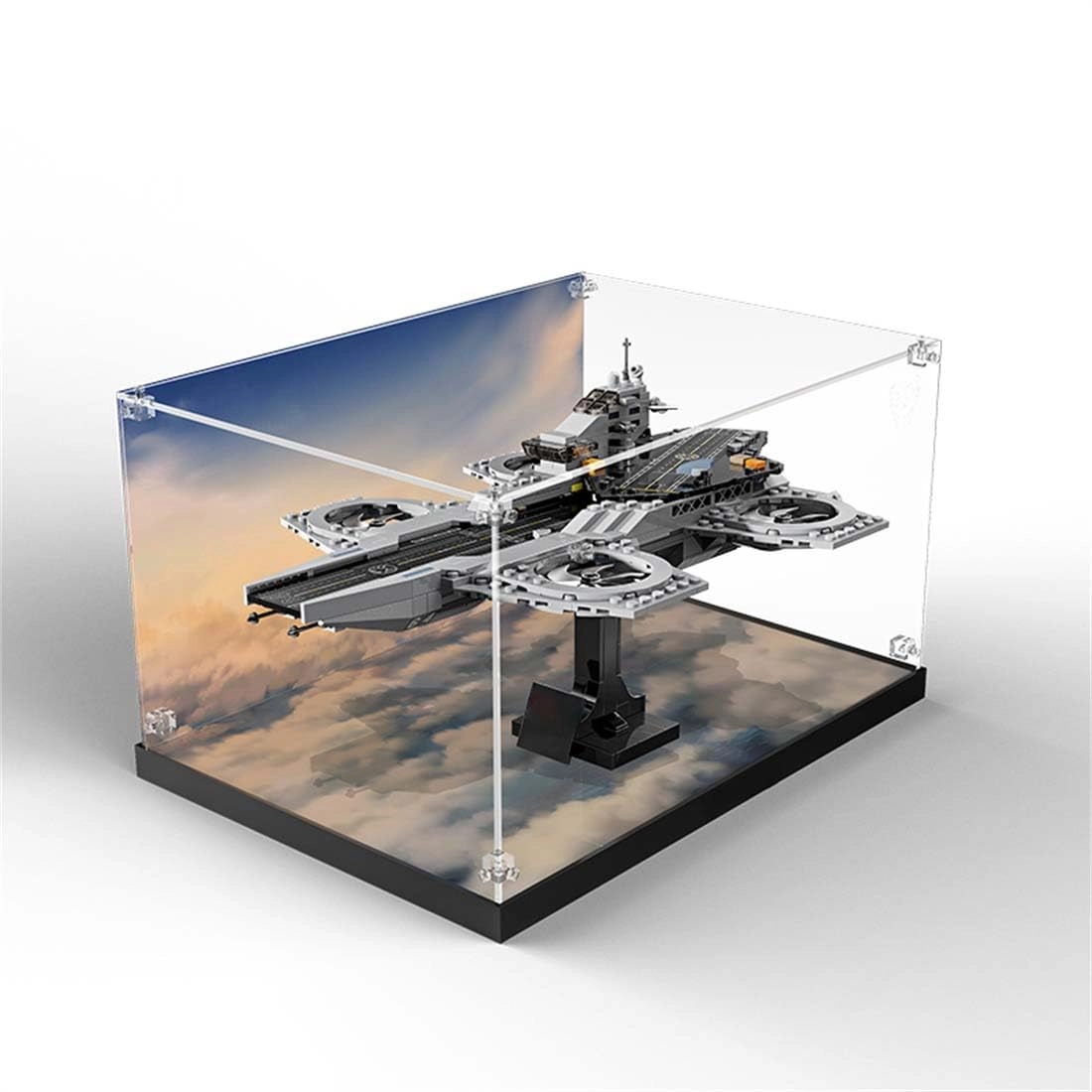 OYTOCLKU Acrylic Display Case for LEGO Helicarrier Avengers 76295 - 3mm thickness