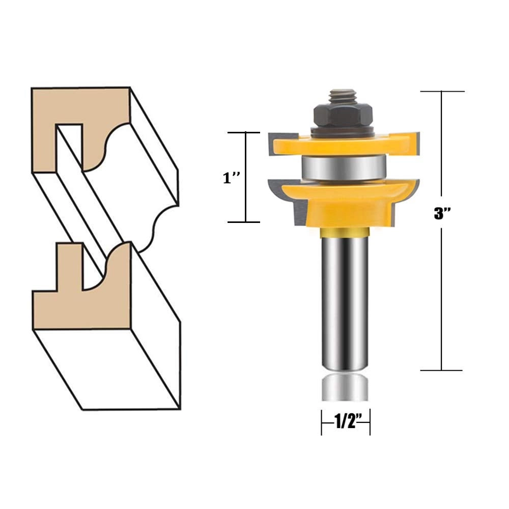 Router Bit Set - 1/2-Inch 3 PCS