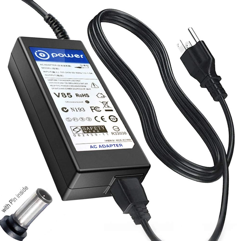 T POWER AC DC Adapter Charger - 19V Barrel and Center Pin Connector