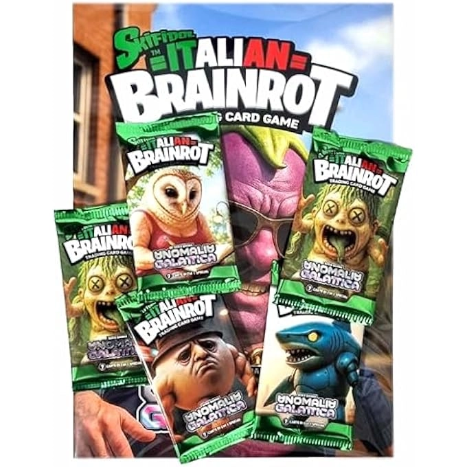 GALACTIC ANOMALY ALBUM - BRAINROT GAMMA SERIES + TRADING CARD GAME BAGS - 5 7 CARDS PER SACHET