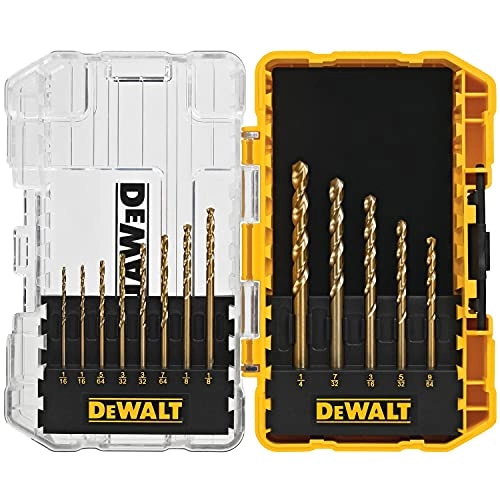 DeWALT Split-Point Twist Drill-Bit Assortment - Titanium Nitride Coated 13pc