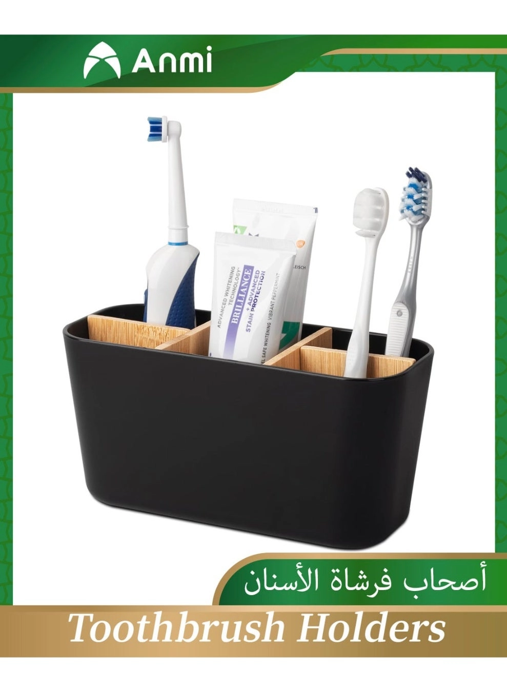 Anmi Toothbrush Holder - Countertop 5 Slots