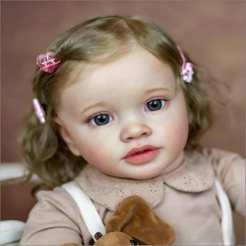 Pippa Reborn Baby Doll - 26 inch Cotton Vinyl Hand-rooted Curly Hair Ages 3+
