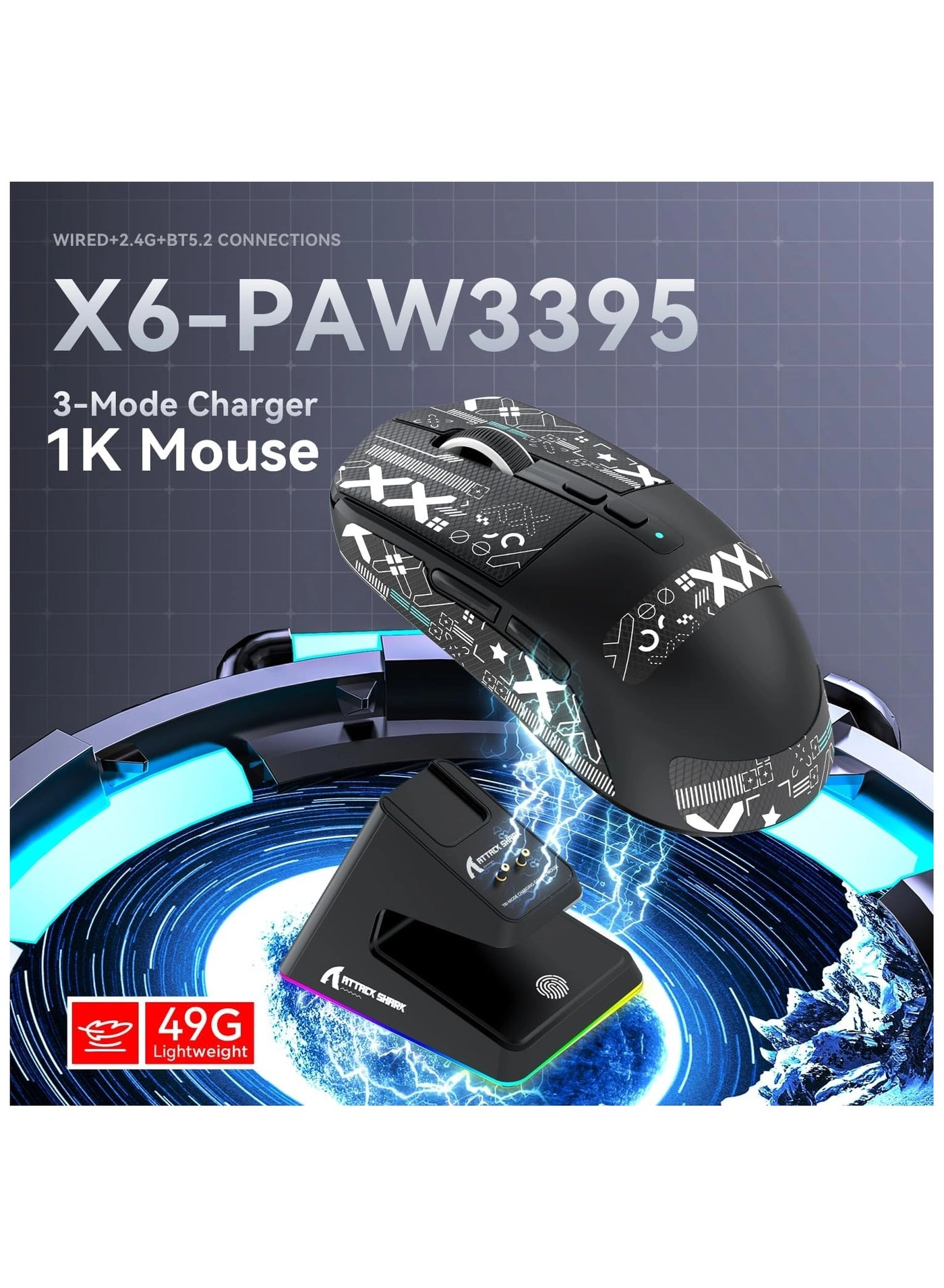 X6 Lightweight Gaming Mouse - Wireless