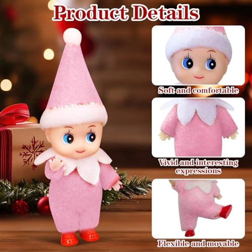 Christmas Elf Doll - Mini Pink