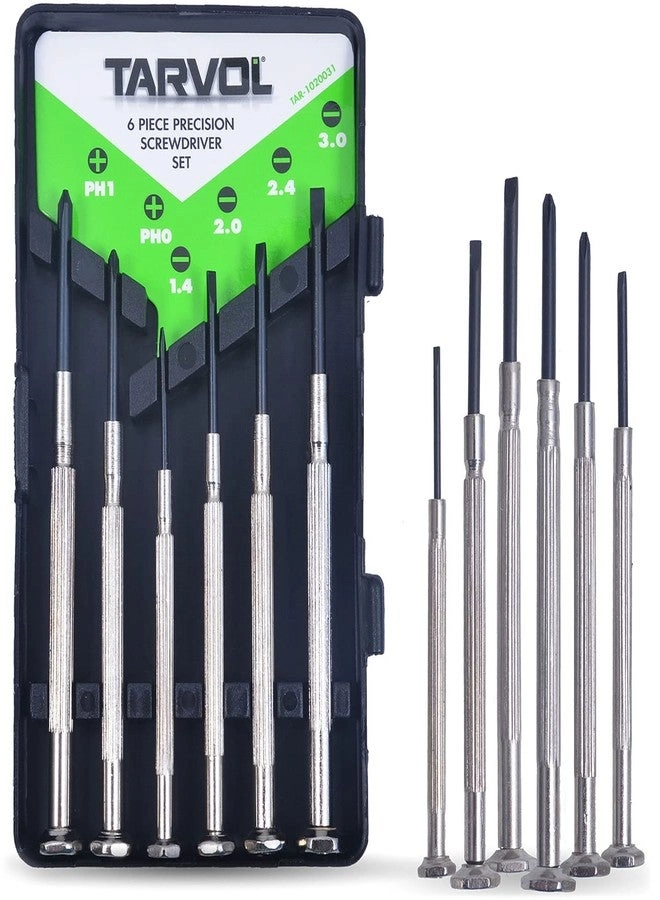 Tarvol Precision Screwdriver - Slotted and Phillips Screwdriver Set (6 Pcs)