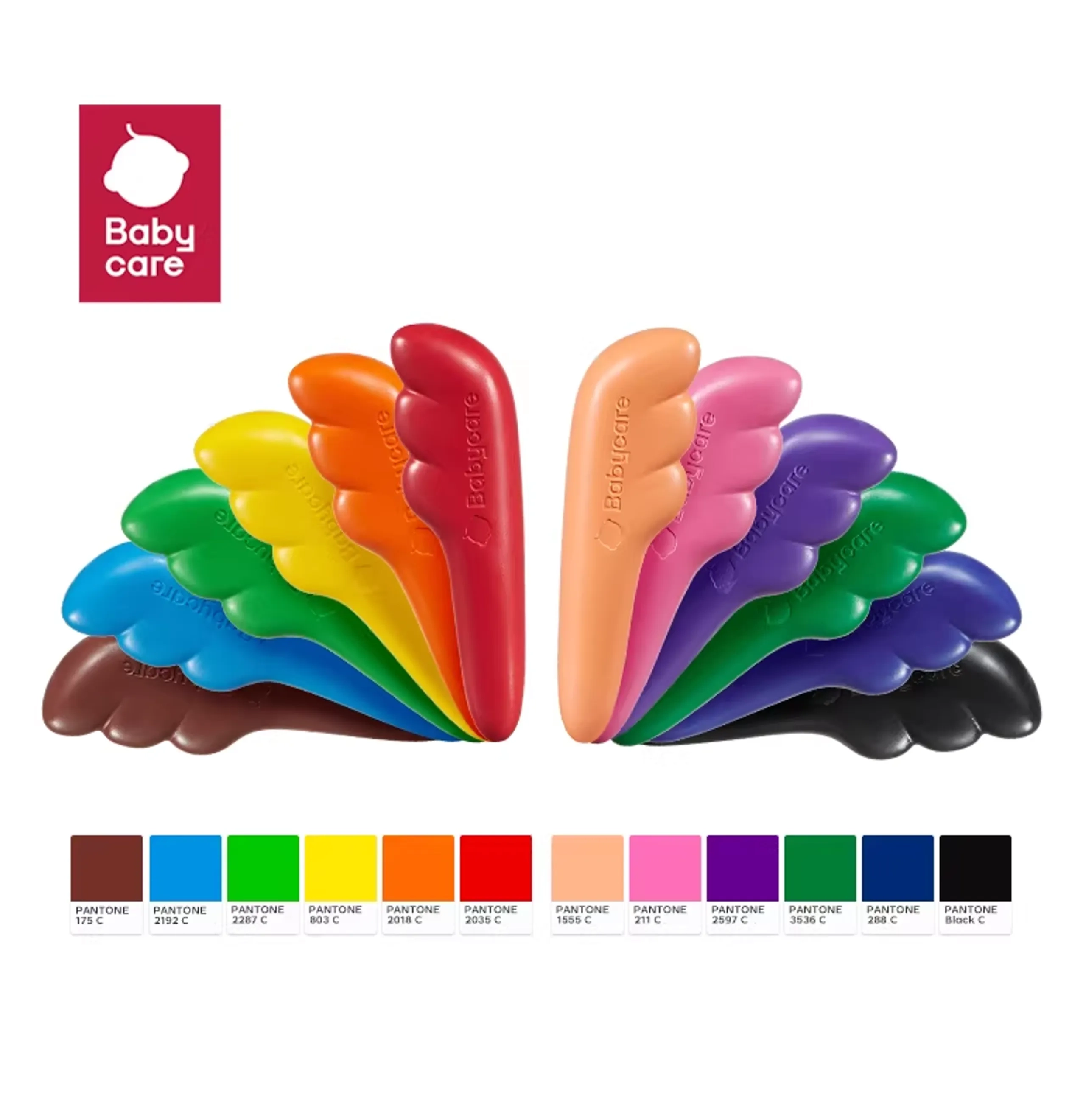 No Dirty Feather Crayons - 12 Pcs