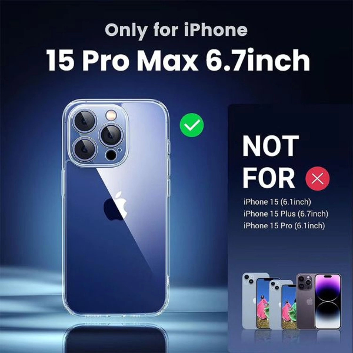 LP764-25533 Clear Case for IPH 15 Pro Max