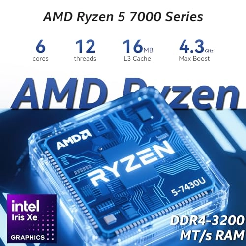 HP Laptop 17 - 17.3'' Ryzen 5-7430U 32GB DDR4 1TB SSD