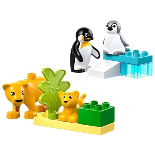 Wild Animal Families (10442) - Penguins & Lions Educational Montessori Toy