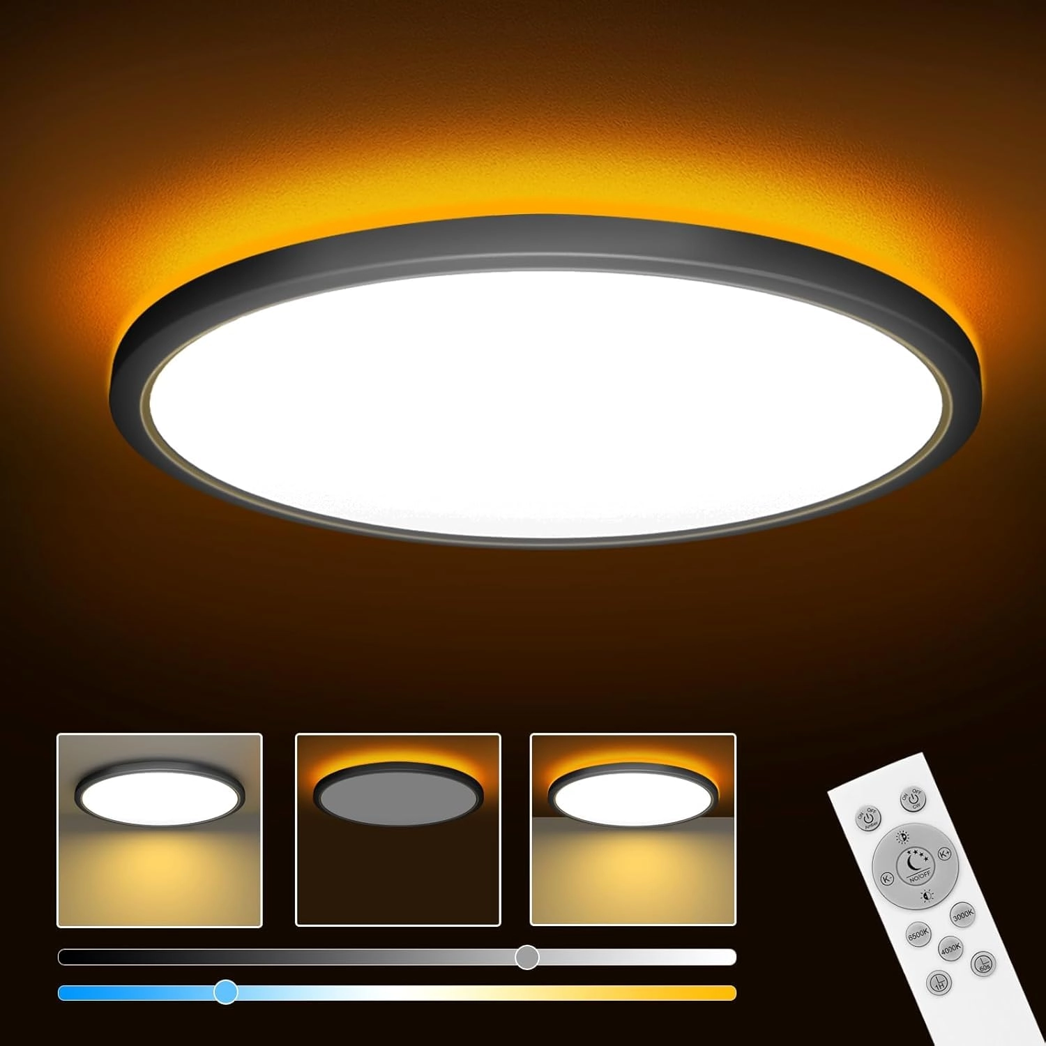 LED Ceiling Light - 3000-6500K Dimmable