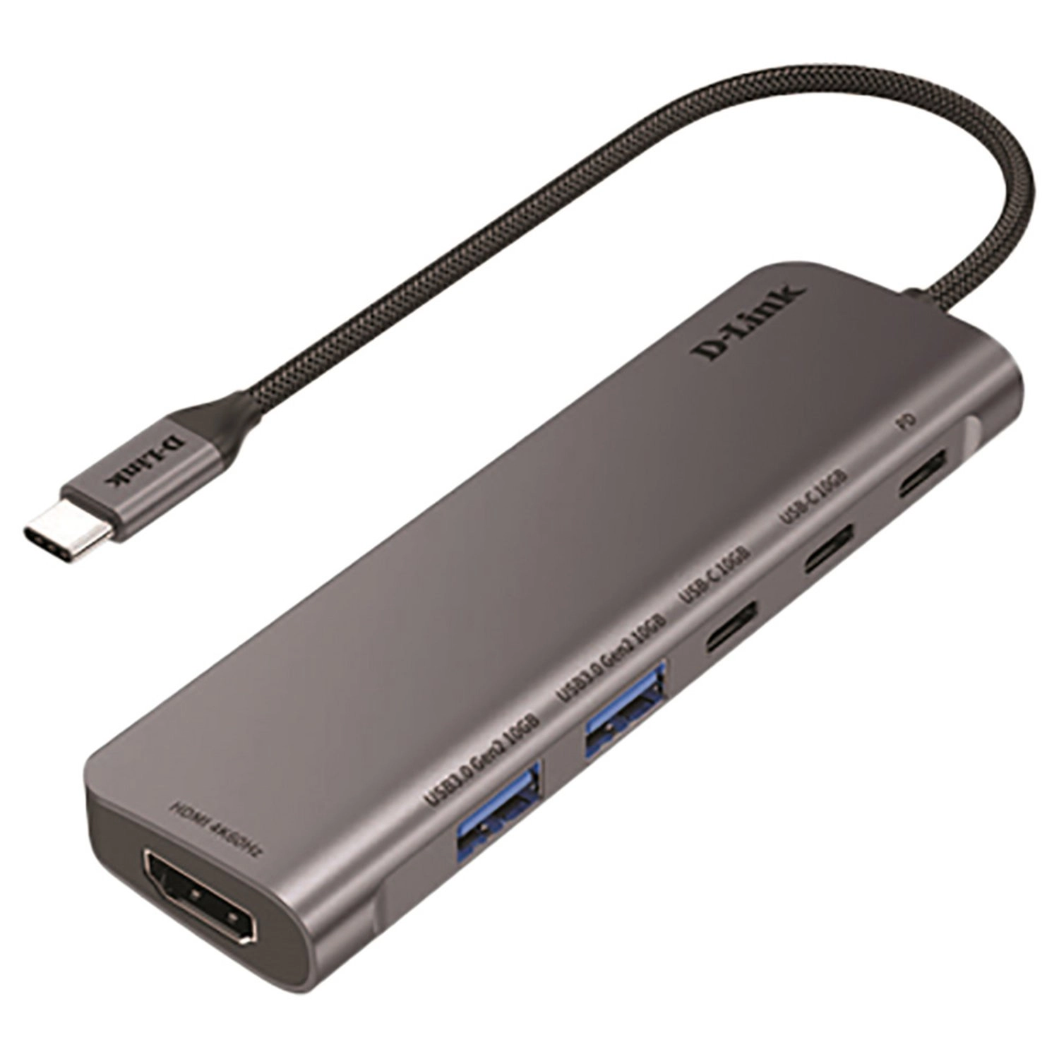 D-Link 6-in-1 USB-C Hub - USB-C PD 100W 4K 60Hz