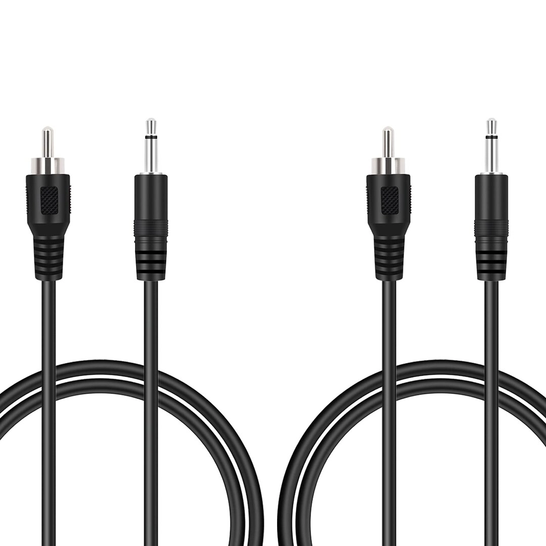 Bolvek RCA to 3.5mm Monaural Mono Audio Converter Cable - 3 ft Pack