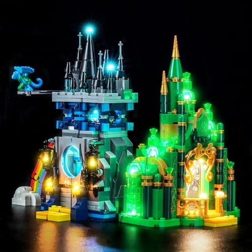 BrickBling LED Lighting Kit - Compatible with Lego Wicked Emerald City Wall Art USB