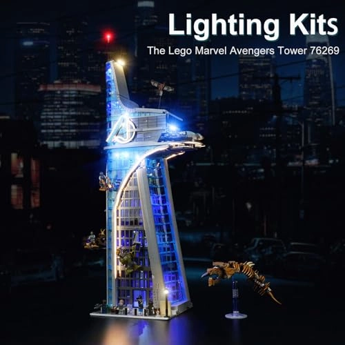 LED Light Kit for LEGO 76269 Marvel Avengers Tower - ABS Copper 1