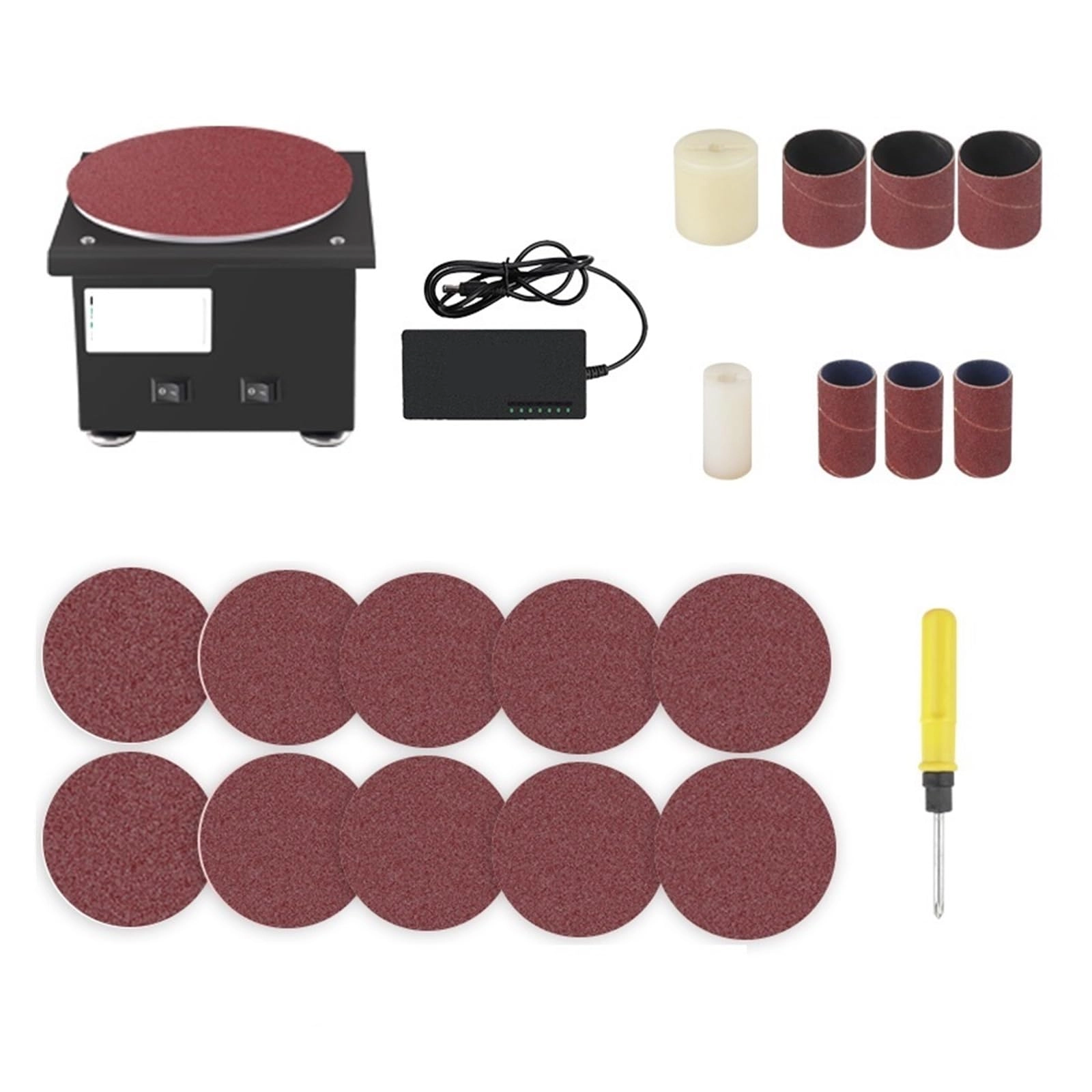 Mini Belt Sander - 7 Variable Speed 10 Sanding Belts