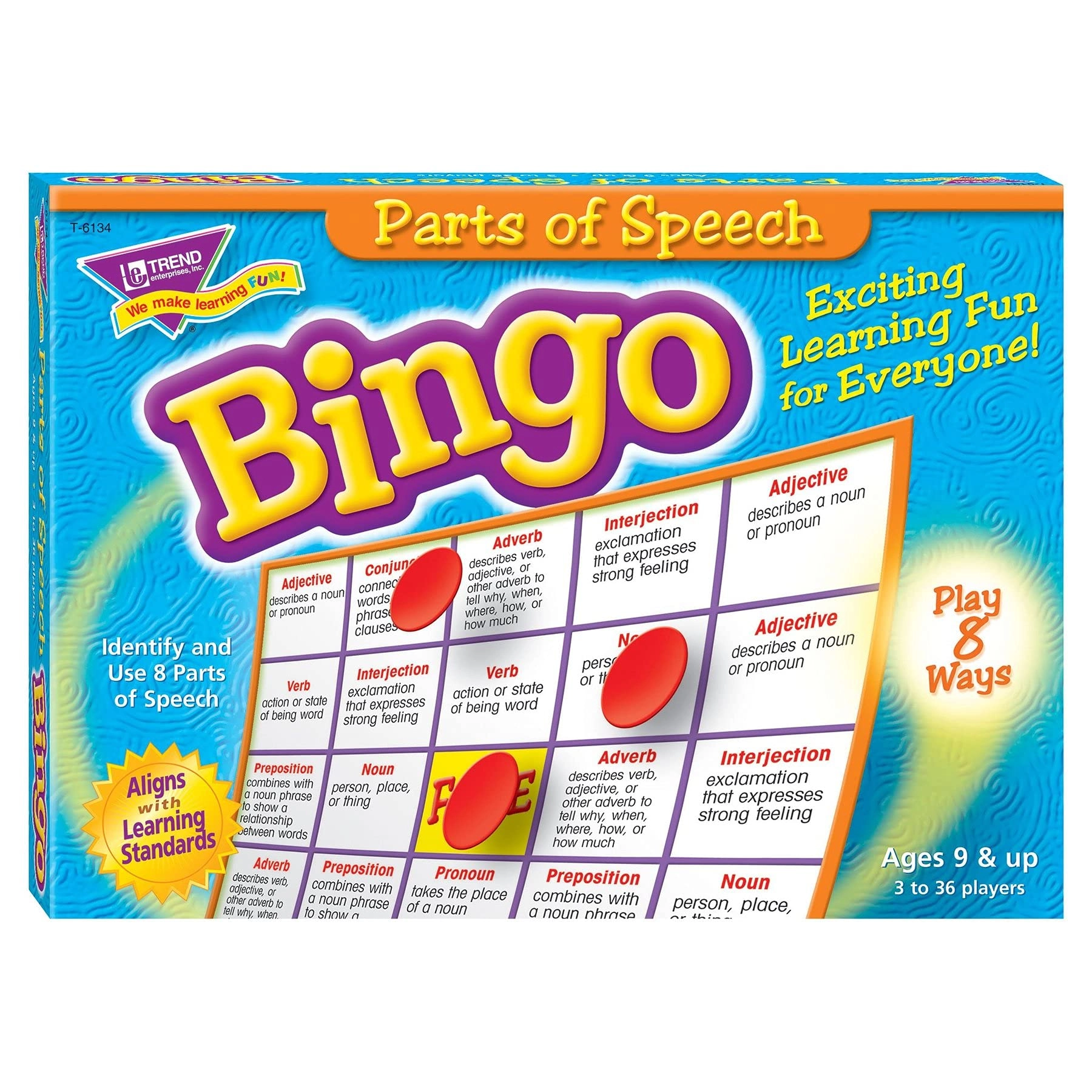 Trend Enterprises Parts of Speech Bingo - Card Game