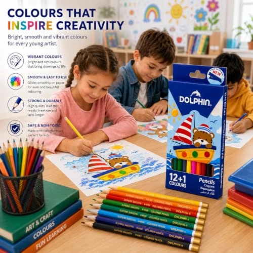 Coloured Pencils - 13 Pcs