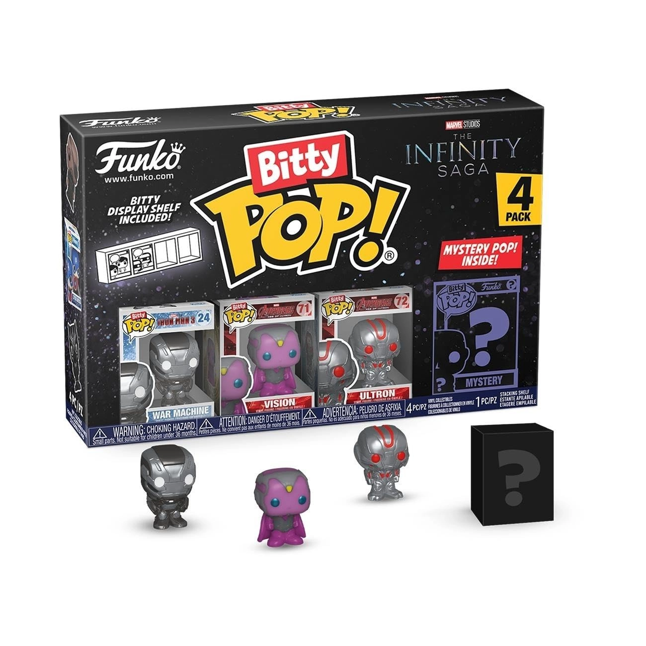 FUNKO Bitty POP! 4 Pack Series 3 - Iron Man + War Machine + Vision + Ultron - The Avengers (2.2 cm) (71505)