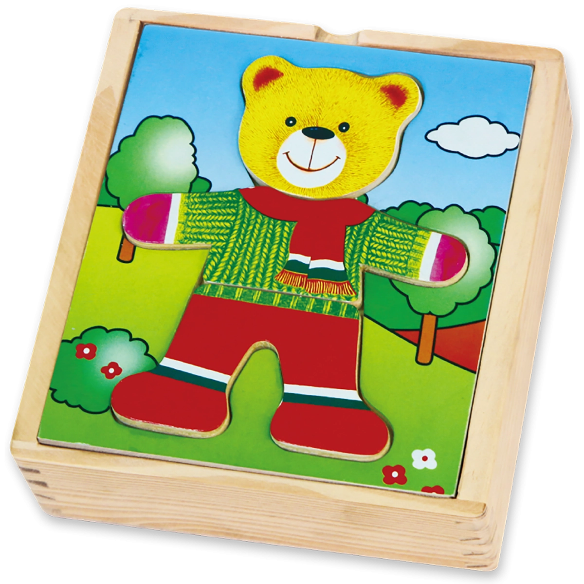 VIGA Dressing Up Puzzle Boy Bear - 18 Months