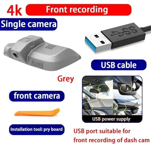 Dash Cam - 4K 2160P for Hongqi HS7 I 2019-2023 With 64G SD Card