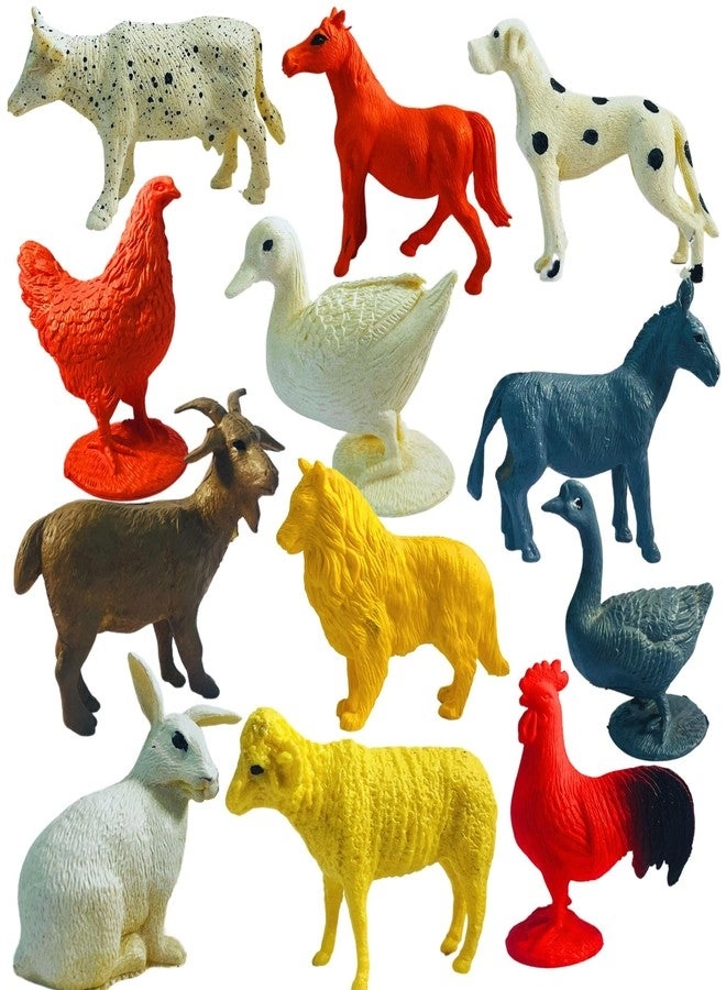 Mallexo Realistic Domestic Animals Toys - 3 years+ 12 pieces