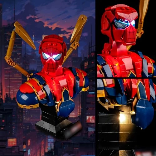 LED Light for LEGO Marvel Iron Spider-Man Bust 76326 - Plastic 1 5V