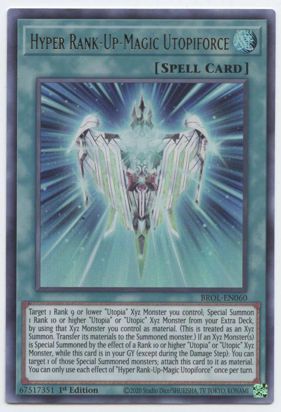Yu-Gi-Oh! Hyper Rank-Up-Magic Utopiforce - Ultra Rare 1st Edition
