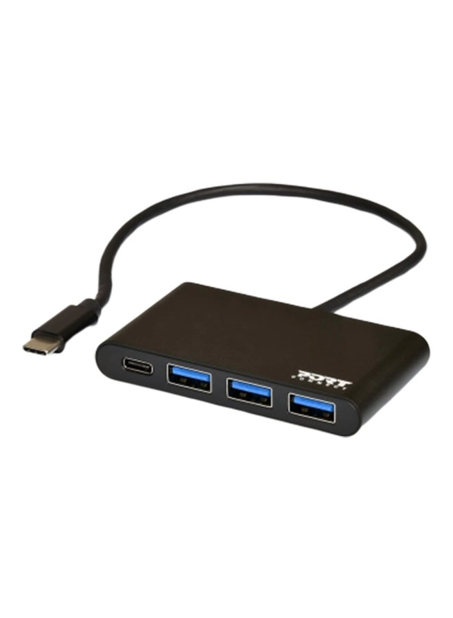 Port Designs Type C Hub - USB 3.0 4 Port