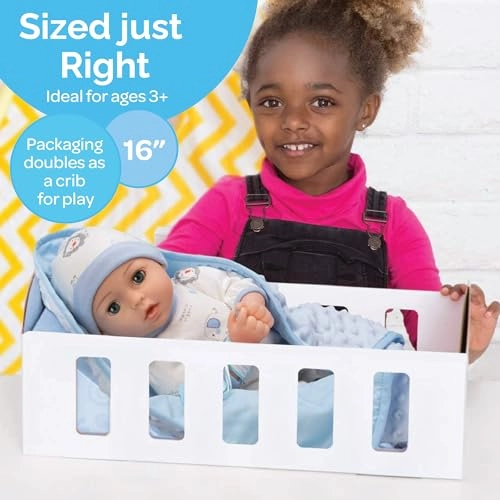Adoption Babies Collection - 16 Inch 9-Piece Set Blue Ages 3+