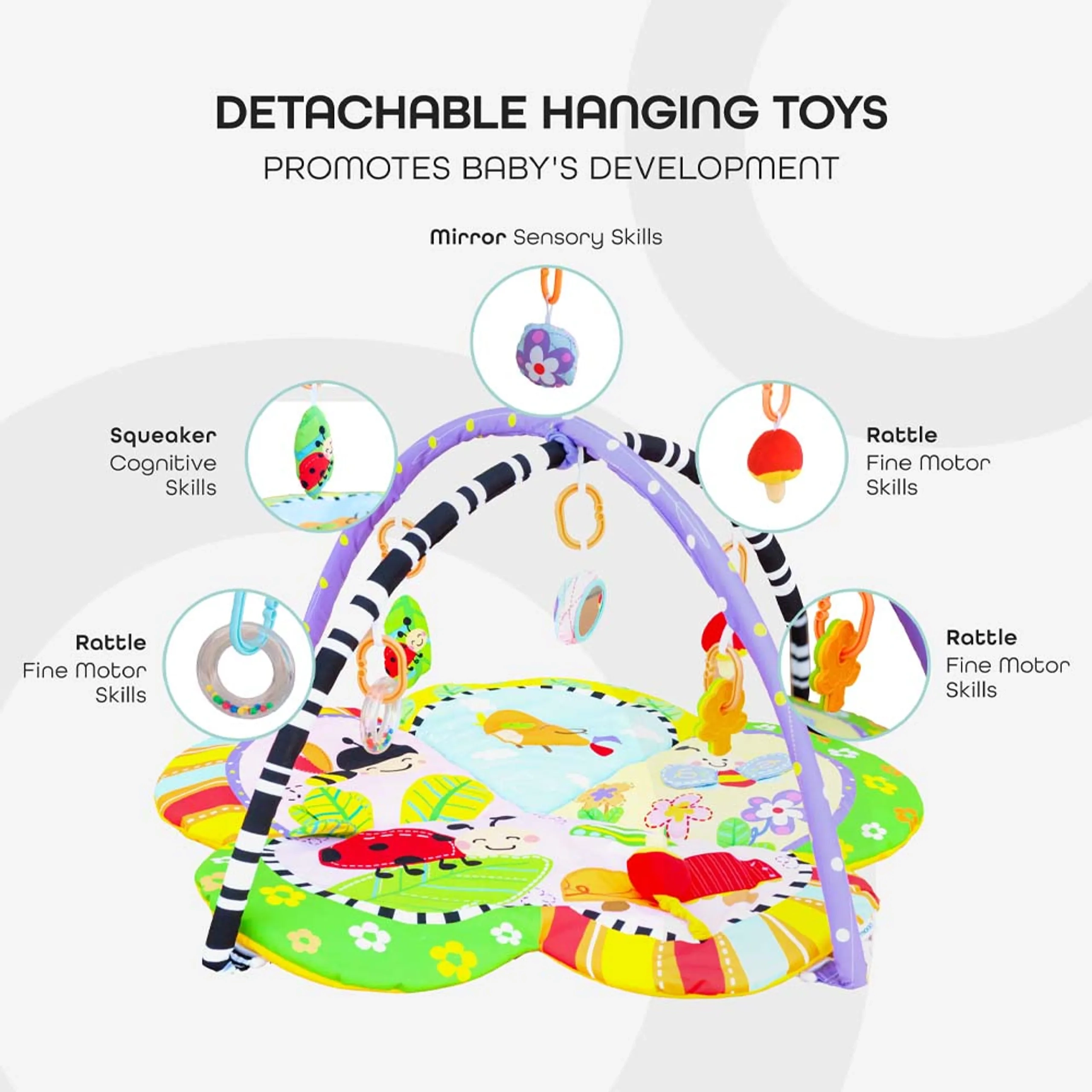 Perky Baby Playmat And Activity Gym Flower - 0 to 12 Months