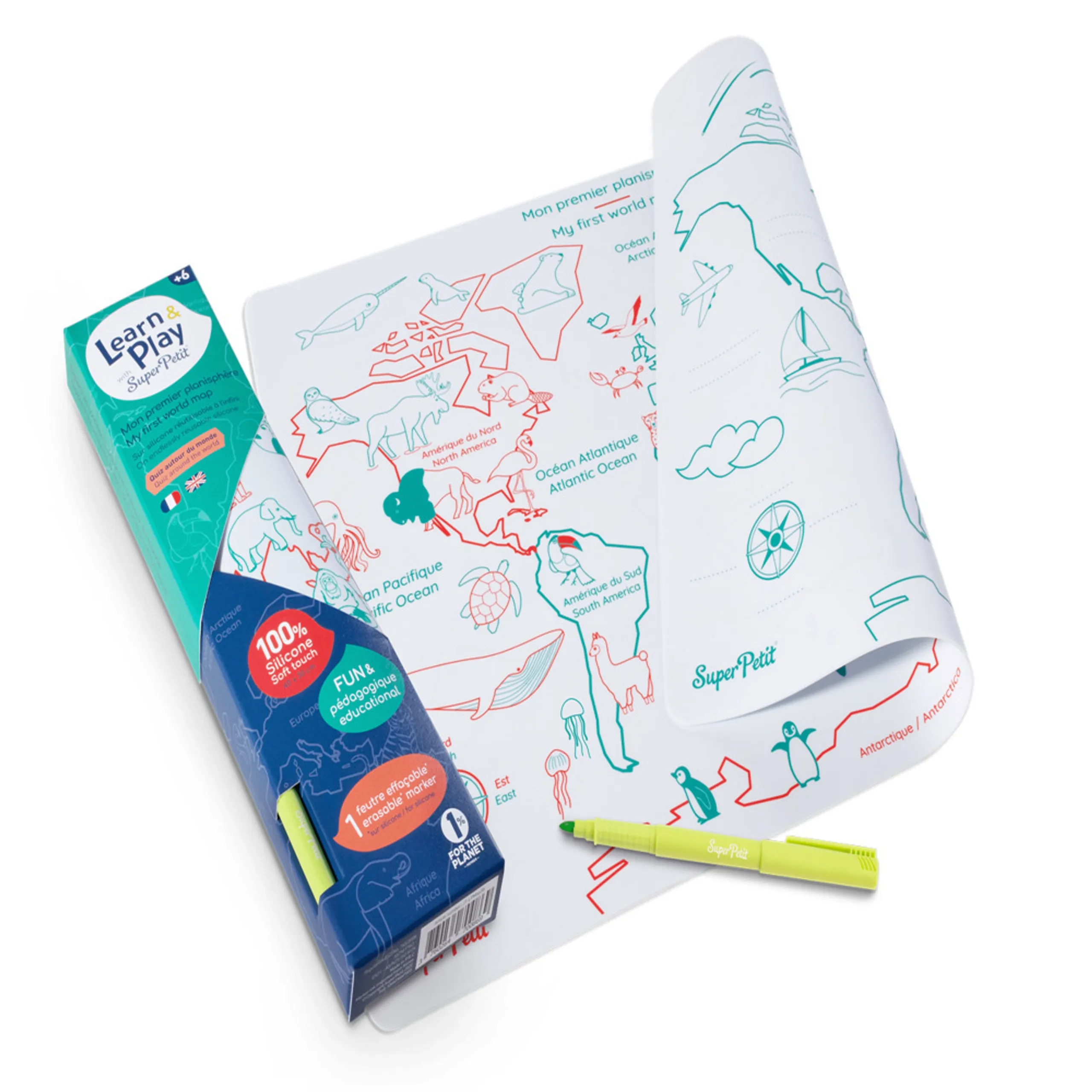 Super Petit My First World Map Reversible Mats - 3+ years