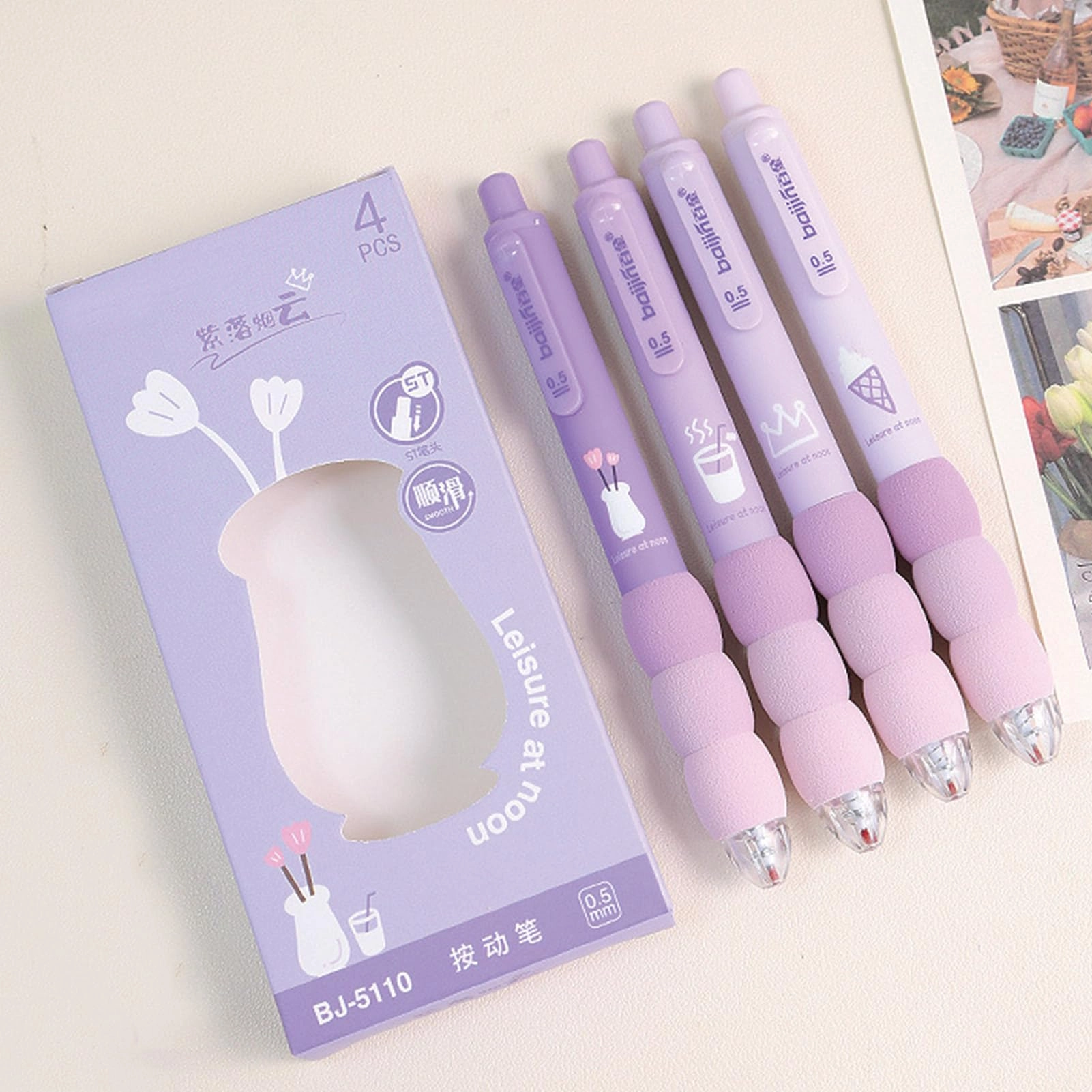 Gel Pen - 4Pcs 0.5mm