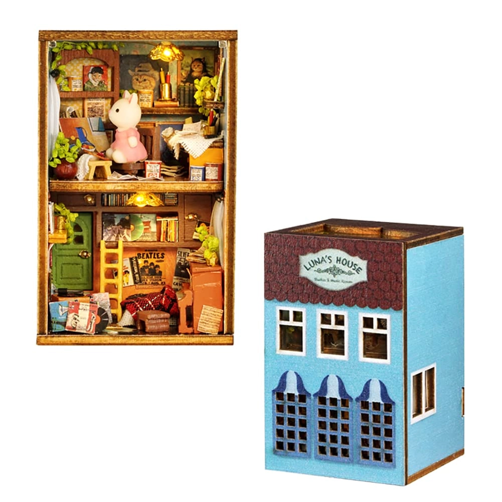Miniature Wooden Dollhouse Furniture Kit - Creative Room 1:24