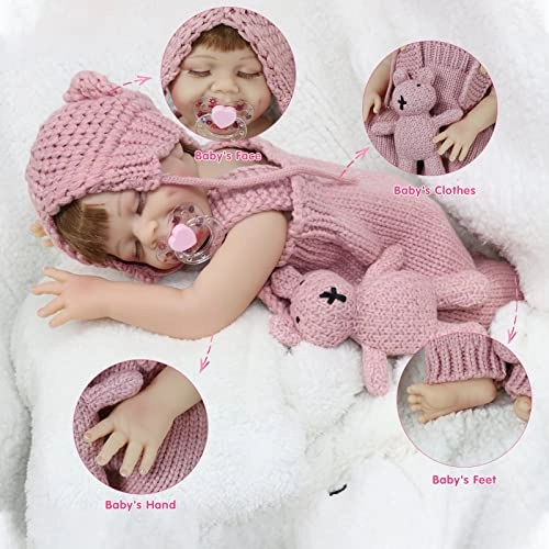Reborn Baby Doll - 20" Silicone Full Body Vinyl Ages 3+ Gift Set