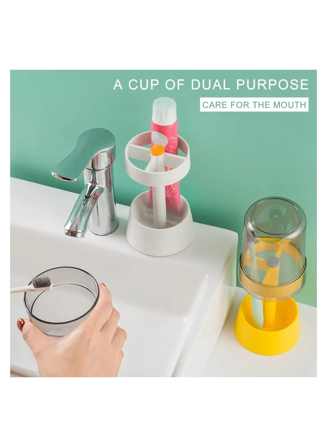 Toothbrush Toothpaste Holder - 3 Slots